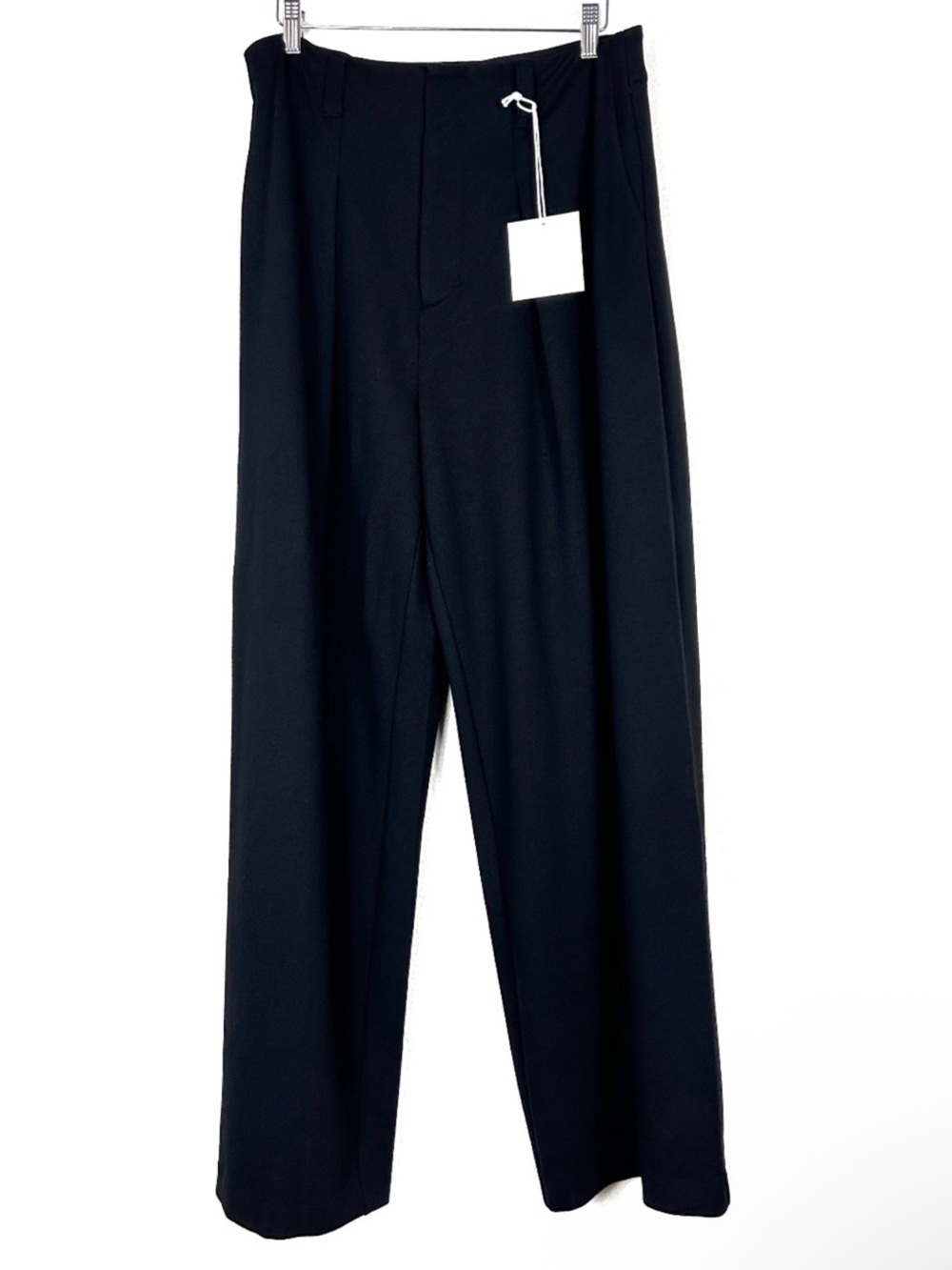 NWT Pistola Barrel Leg Eden Pleated Trouser Pants Black Minimalist Size 29 NEW